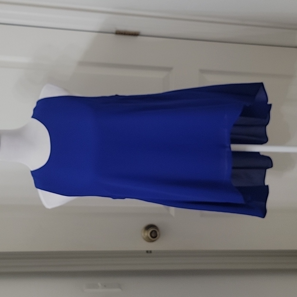 Aryeh Size S Sleeveless Flowy Tank Top Layered Scoop Neck Royal Blue NEW w/ Tag